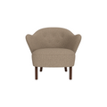Audo Copenhagen Ingeborg Lounge Chair in Dark Stained Oak with Logan Flint, packshot on white