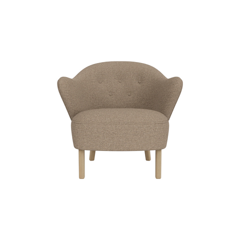 Audo Copenhagen Ingeborg Lounge Chair in Natural Oak with Logan Flint, packshot on white