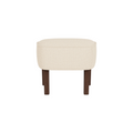 Audo Copenhagen Ingeborg Ottoman in Dark Stained Oak with Logan Jasmine, packshot on white