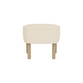 Audo Copenhagen Ingeborg Ottoman in Natural Oak with Logan Jasmine, packshot on white