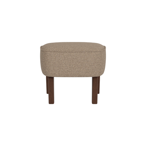 Audo Copenhagen Ingeborg Ottoman in Dark Stained Oak with Logan Flint, packshot on white