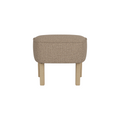 Audo Copenhagen Ingeborg Ottoman in Natural Oak with Logan Flint, packshot on white