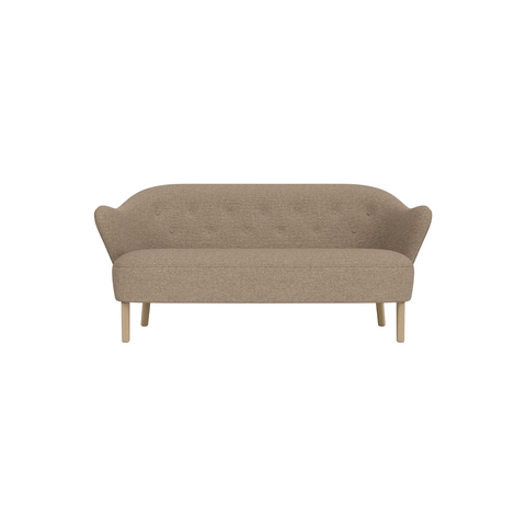 Audo Copenhagen Ingeborg Sofa, Textile in Natural Oak and Logan Flint, packshot on white