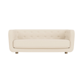 Audo Copenhagen Vilhelm Sofa in Natural Oak with Logan Jasmine, packshot on white
