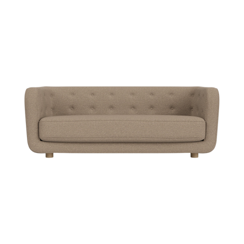 Audo Copenhagen Vilhelm Sofa in Natural Oak with Logan Flint, packshot on white