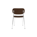 Audo Copenhagen Co Dining Chair, Without Arms, Fully Upholstered in Chrome with Audo Bouclé 07, packshot on white