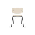 Audo Copenhagen Co Dining Chair, Without Arms, Fully Upholstered in Black Steel with Logan Jasmine, packshot on white
