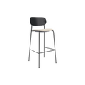 Audo Copenhagen Co Bar Chair, Upholstered in Black Oak with Logan Jasmine, packshot on white
