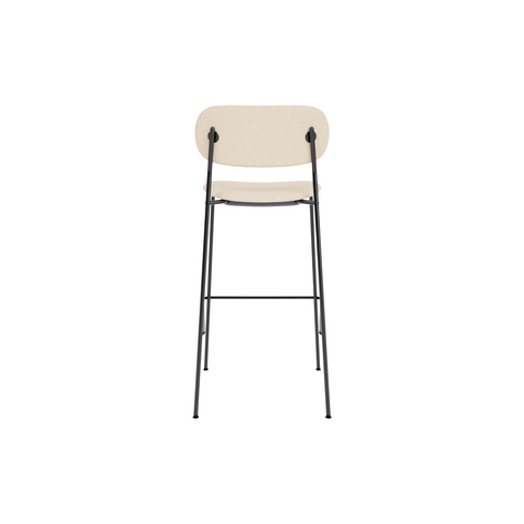 Audo Copenhagen Co Bar Chair, Upholstered, Fully Upholstered in Logan Jasmine, packshot on white
