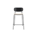 Audo Copenhagen Co Counter Chair, Upholstered in Black Oak with Logan Jasmine, packshot on white