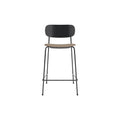 Audo Copenhagen Co Counter Chair, Upholstered in Black Oak with Logan Flint, packshot on white