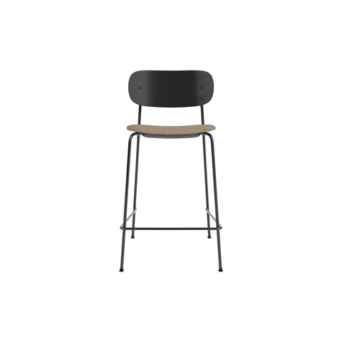 Audo Copenhagen Co Counter Chair, Upholstered in Black Oak with Logan Flint, packshot on white