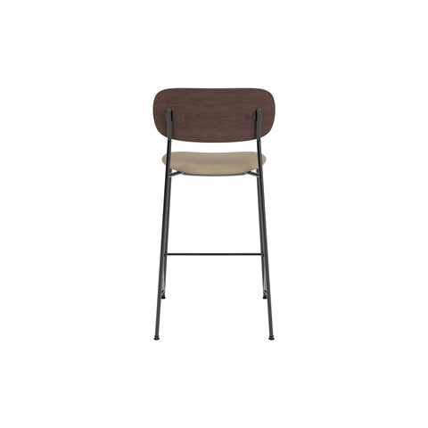 Audo Copenhagen Co Counter Chair, Upholstered in Dark Stained Oak with Logan Flint, packshot on white