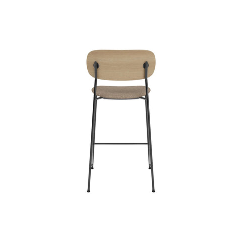 Audo Copenhagen Co Counter Chair, Upholstered in Natural Oak with Logan Flint, packshot on white
