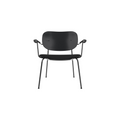 Audo Copenhagen Co Lounge Chair, Partially Upholstered in Black Oak with Sierra 1001, packshot on white