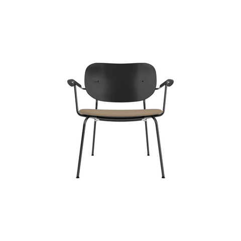 Audo Copenhagen Co Lounge Chair, Partially Upholstered in Black Oak with Sierra 1611, packshot on white