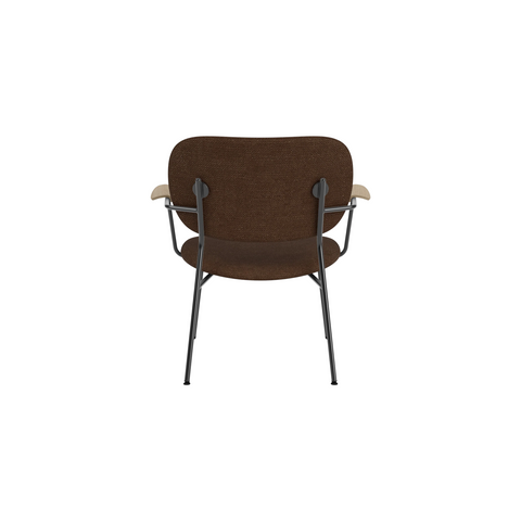 Audo Copenhagen Co Lounge Chair, Fully Upholstered in Natural Oak Arms with Audo Bouclé 07, packshot on white