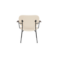 Audo Copenhagen Co Lounge Chair, Fully Upholstered in Dark Stained Oak Arms with Logan Jasmine, packshot on white