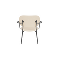 Audo Copenhagen Co Lounge Chair, Fully Upholstered in Black Oak Arms with Logan Jasmine, packshot on white