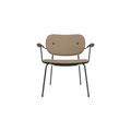 Audo Copenhagen Co Lounge Chair, Fully Upholstered in Dark Stained Oak Arms with Sierra 1611, packshot on white