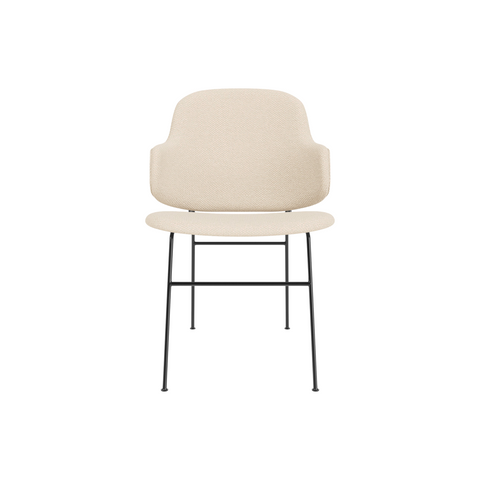 Audo Copenhagen The Penguin Dining Chair, Fully Upholstered in Logan Jasmine, packshot on white