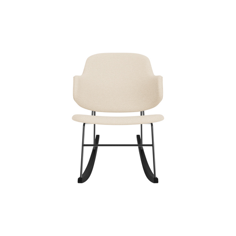Audo Copenhagen The Penguin Rocking Chair, Fully Upholstered in Logan Jasmine, packshot on white