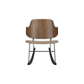 Audo Copenhagen The Penguin Rocking Chair, Logan Flint in Walnut, packshot on white