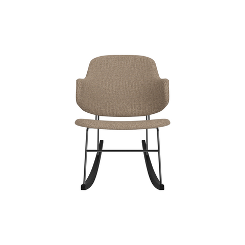 Audo Copenhagen The Penguin Rocking Chair, Fully Upholstered in Logan Flint, packshot on white