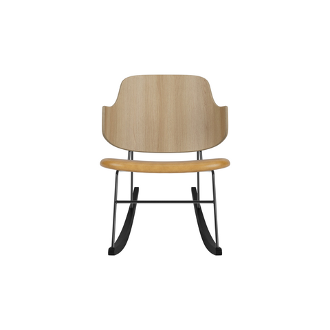 Audo Copenhagen The Penguin Rocking Chair, Aida 0250 in Natural Oak, packshot on white