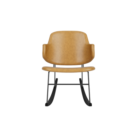 Audo Copenhagen The Penguin Rocking Chair, Fully Upholstered in Aida 0250, packshot on white