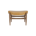 Audo Copenhagen Elizabeth Ottoman in Walnut and Aida 0250, packshot on white