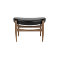 Audo Copenhagen Elizabeth Ottoman in Walnut and Aida 1618, packshot on white