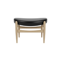 Audo Copenhagen Elizabeth Ottoman in Natural Oak and Aida 1618, packshot on white