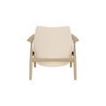 Audo Copenhagen Seal Lounge Chair, Low Back in Natural Oak and Logan Jasmine, packshot on white
