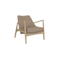 Audo Copenhagen Seal Lounge Chair, Low Back in Natural Oak and Logan Flint, packshot on white