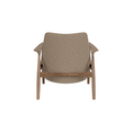 Audo Copenhagen Seal Lounge Chair, Low Back in Walnut and Logan Flint, packshot on white