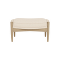 Audo Copenhagen Seal Ottoman in Natural Oak and Logan Jasmine, packshot on white