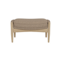 Audo Copenhagen Seal Ottoman in Natural Oak and Logan Flint, packshot on white