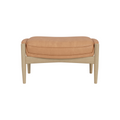 Audo Copenhagen Seal Ottoman in Natural Oak and Camel Dunes, packshot on white