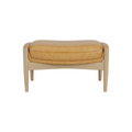 Audo Copenhagen Seal Ottoman in Natural Oak and Aida 0250, packshot on white