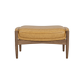 Audo Copenhagen Seal Ottoman in Walnut and Aida 0250, packshot on white