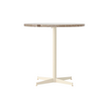 Audo Copenhagen Nook Dining Table 32"Ø in Ivory and Kunis Breccia Stone, packshot on white