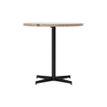 Audo Copenhagen Nook Dining Table 32"Ø in Black and Kunis Breccia Stone, packshot on white
