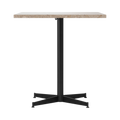 Audo Copenhagen Nook Dining Table 28"L x 24"W in Black and Kunis Breccia Stone, packshot on white