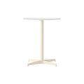 Audo Copenhagen Nook Dining Table 24"Ø in Ivory and Estremoz Marble, packshot on white