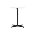 Audo Copenhagen Nook Dining Table 24"Ø in Black and Estremoz Marble, packshot on white