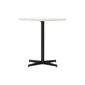 Audo Copenhagen Nook Dining Table 32"Ø in Black and Estremoz Marble, packshot on white
