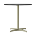 Audo Copenhagen Nook Dining Table 32"Ø in Black and Black Oak Veneer, packshot on white