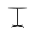Audo Copenhagen Nook Dining Table 32"Ø in Black and Linoleum Charcoal, packshot on white