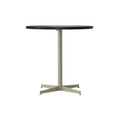 Audo Copenhagen Nook Dining Table 32"Ø in Olive and Linoleum Charcoal, packshot on white